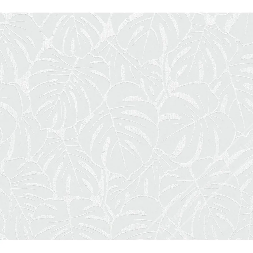 Maalattava tapetti Patent Decor Green 5723, 0,75x10,05m, peikonlehti, valkoinen