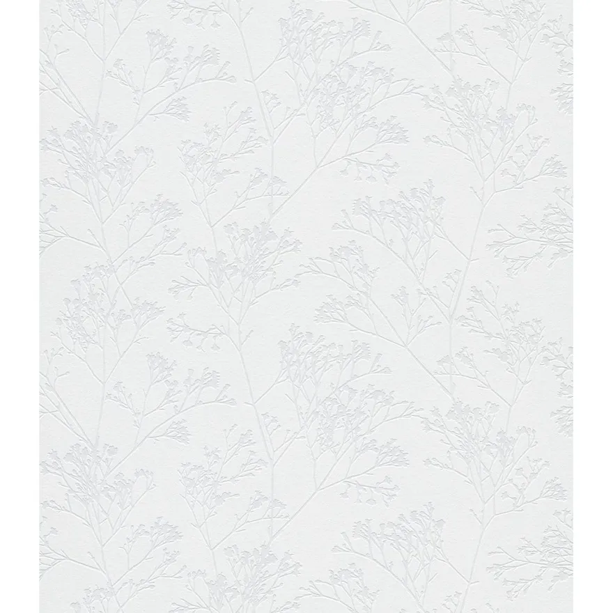 Maalattava tapetti Patent Decor Original 9378, 1,06x25m, romanttinen, valkoinen