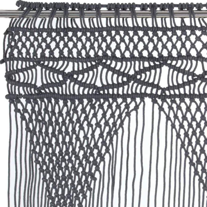 Macrame verho puuvilla antrasiitti 140x240cm