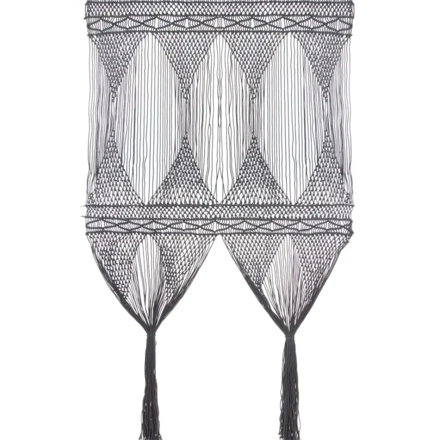 Macrame verho puuvilla antrasiitti 140x240cm