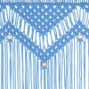 Macrame verho sininen 140x240cm puuvilla