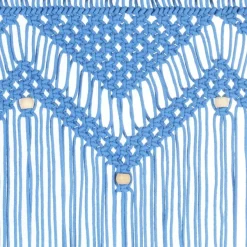 Macrame verho sininen 140x240cm puuvilla