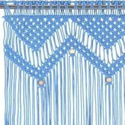 Macrame verho sininen 140x240cm puuvilla
