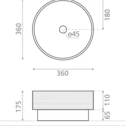 Malja-allas Bathco Papua A Ø360mm, luonnonkivi, eri värejä