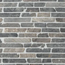 Marmorimosaiikki Qualitystone Stick Light Gray, verkolla, 10 mm x vapaa mitta