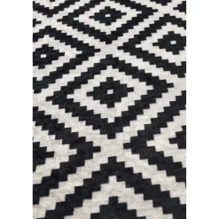 Matto Linento Black White, mustavalkoinen, eri kokoja