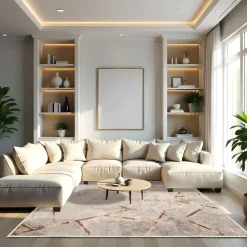 Matto Linento EEXFAB826, 100x200cm, beige/harmaa