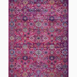 Matto Linento Vintage kukka, 160x230cm, violetti