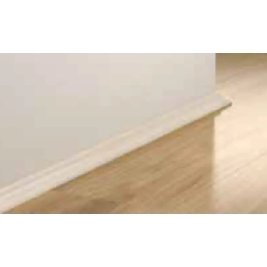 Mattolista 17x17x2400mm, MDF, valkoinen, laminaatille ja parketille