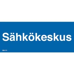 Merkintäkilpi "Sähkökeskus", 20x8cm