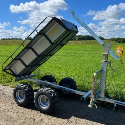 Metsäkärry ATV Kellfri, nostimella ja lavalla