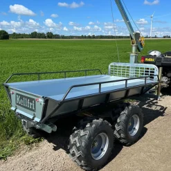 Metsäkärry ATV Kellfri, nostimella ja lavalla