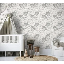 Metsätapetti Kids Walls 45809, vinyylipinta, metsä, beige