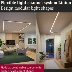 Modulaarinen LED-profiilivalaisin Paulmann Linion Light Channel Zigbee kaareva 24V 2x6.5W 3000K