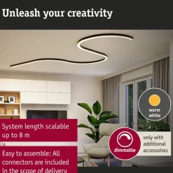Modulaarinen LED-profiilivalaisin Paulmann Linion Light Channel Zigbee kaareva 24V 2x6.5W 3000K