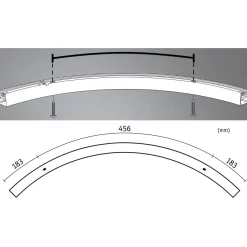 Modulaarinen LED-profiilivalaisin Paulmann Linion Light Channel Zigbee kaareva 24V 2x6.5W 3000K