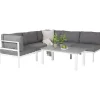 Moduulisohvaryhmä Venture Home Copacabana, 4-5 -istuttava + Parma-sohvapöytä, harmaa/valkoinen