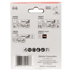 Monitoimityökalun teräsarja Makita B-67511, Starlock, 5 osaa