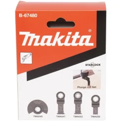 Monitoimityökalun teräsarja Makita B-67480, Starlock, 4 terää, bimetal
