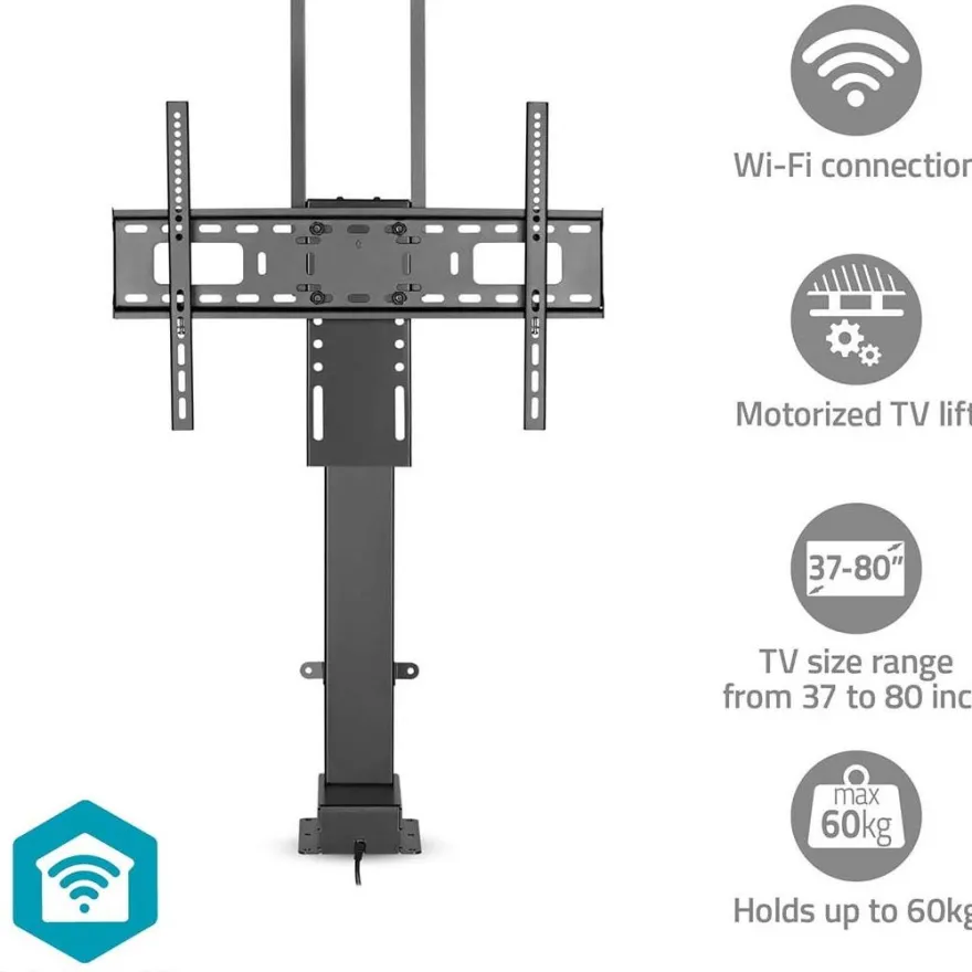 Moottoroitu TV-hissiteline Nedis TVSM5840BK 37-80"