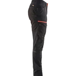 Naisten housut Blåkläder 7166 Stretch, musta/punainen