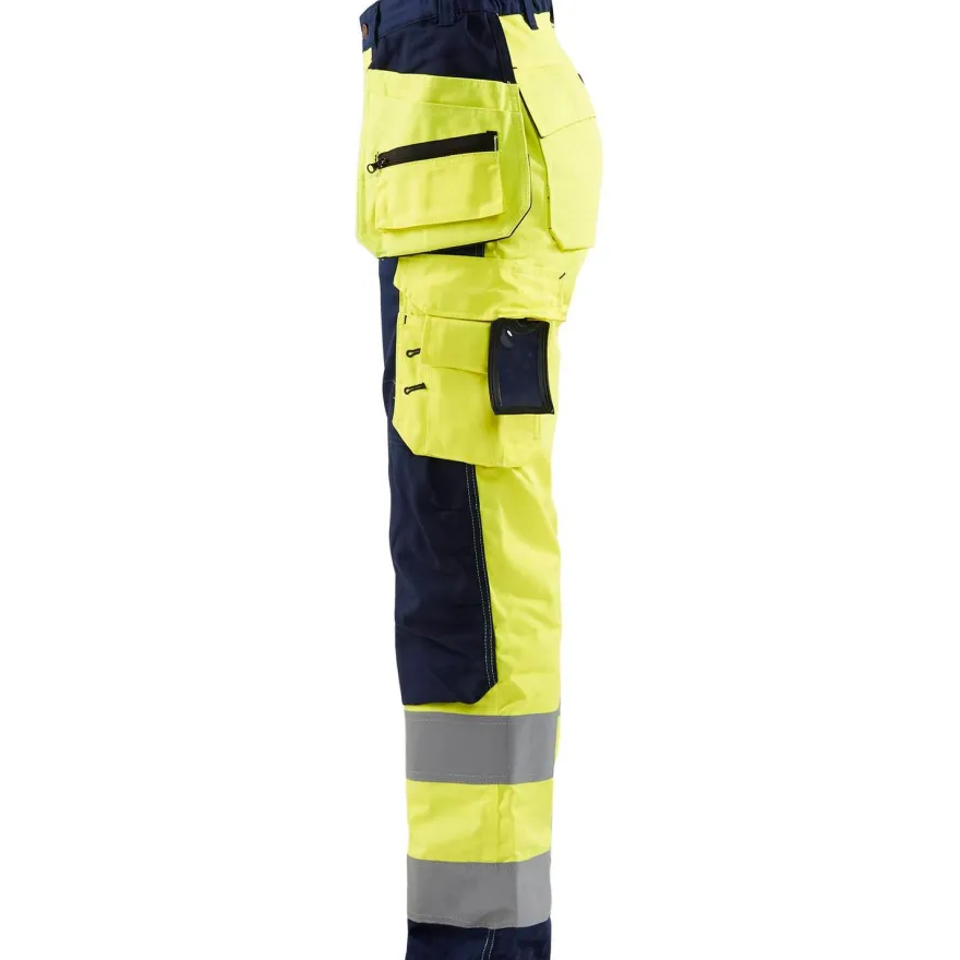 Naisten riipputaskuhousut Blåkläder 7156 Highvis, huomiokeltainen/sininen