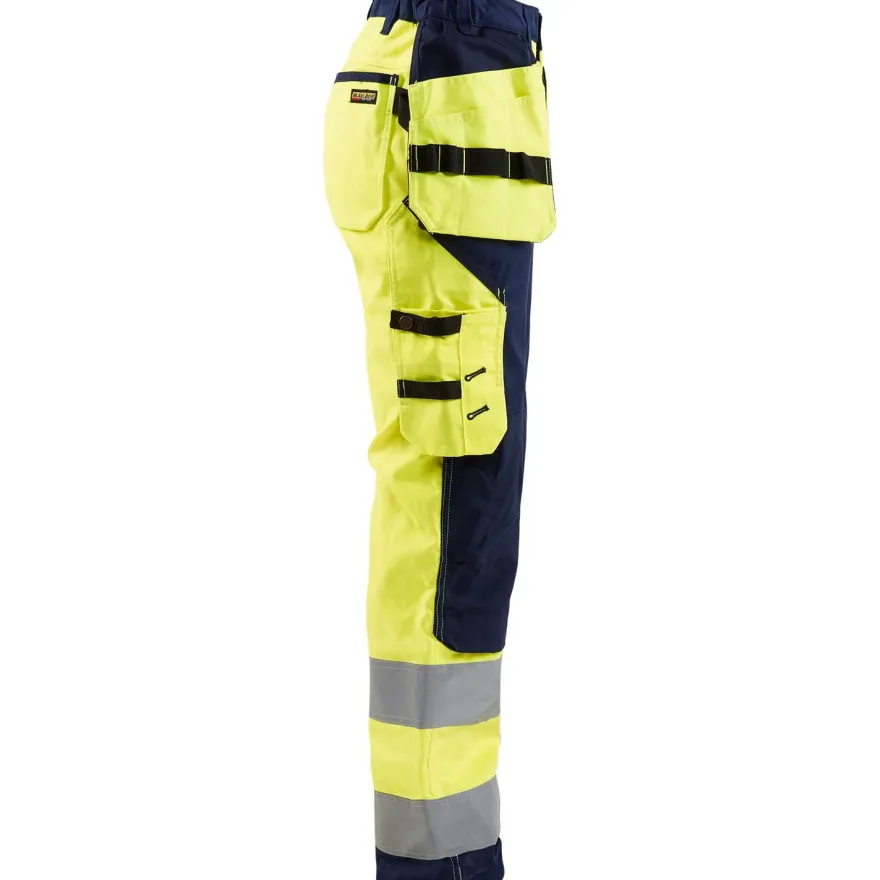 Naisten riipputaskuhousut Blåkläder 7156 Highvis, huomiokeltainen/sininen
