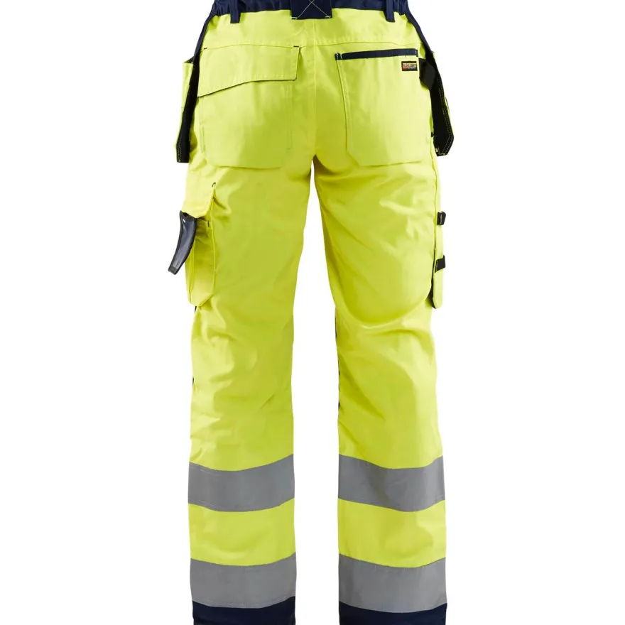 Naisten riipputaskuhousut Blåkläder 7156 Highvis, huomiokeltainen/sininen