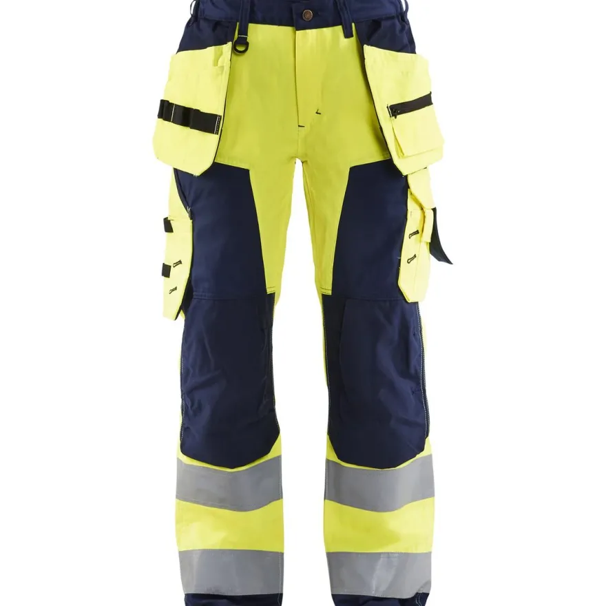 Naisten riipputaskuhousut Blåkläder 7156 Highvis, huomiokeltainen/sininen