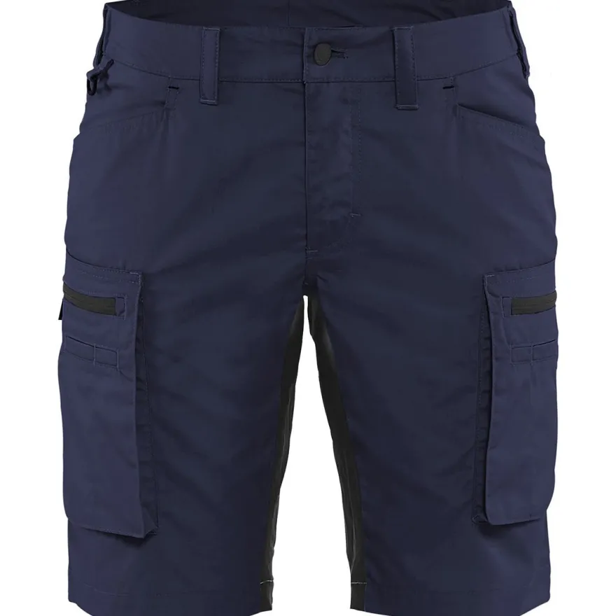 Naisten shortsit Blåkläder 7149 Stretch, mariininsininen/musta