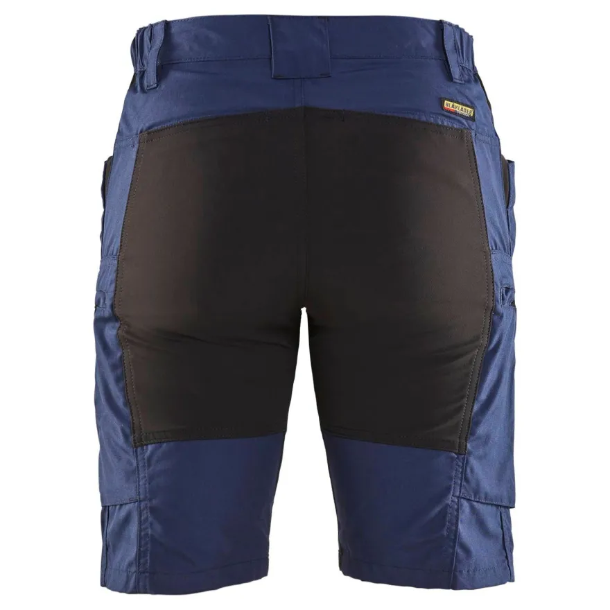 Naisten shortsit Blåkläder 7149 Stretch, mariininsininen/musta
