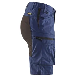 Naisten shortsit Blåkläder 7149 Stretch, mariininsininen/musta