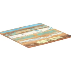 Neliönmuotoinen pöytälevy 80x80cm 15-16mm täysi kierrätyspuu