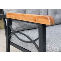 Oleskeluryhmä Linento Garden Damla, 4-istuttava, musta/harmaa