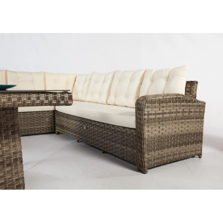 Oleskeluryhmä Linento Garden Lagodya, 8-istuttava, beige