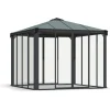 Ovellinen paviljonki Palram-Canopia Ledro 3000, 3x3m, 8,7m², harmaa