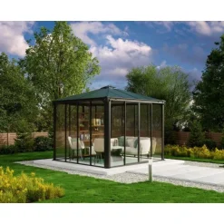 Ovellinen paviljonki Palram-Canopia Ledro 3000, 3x3m, 8,7m², harmaa