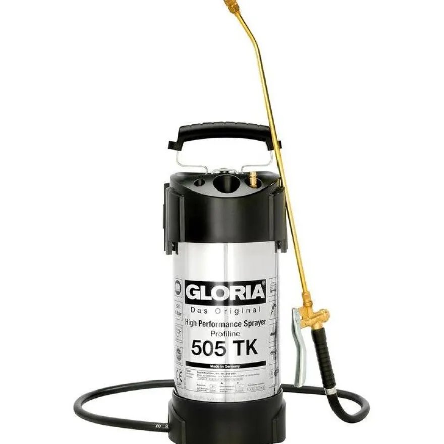 Paineruisku Gloria 505 TK Profiline, 5L, öljyn-/liuottimienkestävä, rosterisäiliöllä