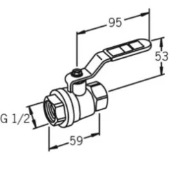 Palloventtiili Oras MS DN15 400015