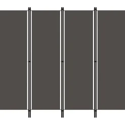 4-paneelinen tilanjakaja, antrasiitti, 200x180 cm