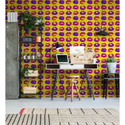 Paneelitapetti Mindthegap Neon kiss, 1.56x3m, keltainen