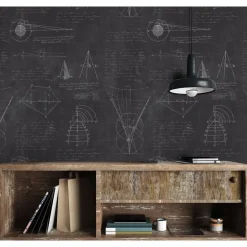 Paneelitapetti Mindthegap Newton Geometry Anthracite, 1.56x3m