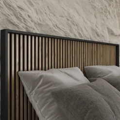 Parisänky Linento Furniture FRN-9008, musta/atlassetri