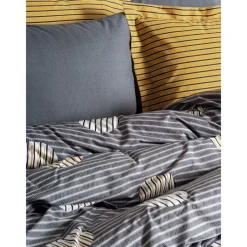 Parivuoteen vuodevaatesetti Linento Strew, harmaa