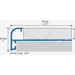 Parvekelistan sisäkulmapala Euroshrink alumiini i-242a, 12.5mm, eri värejä