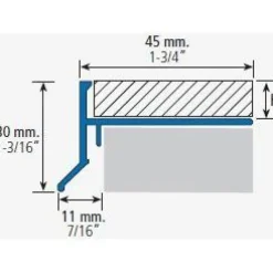 Parvekelistan ulkokulmapala Euroshrink alumiini e-278a 12mm, mattahopea