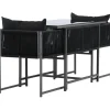 Parvekeryhmä Venture Home Noto, 120x60cm Noto-pöytä + 2 Noto-tuolia, musta