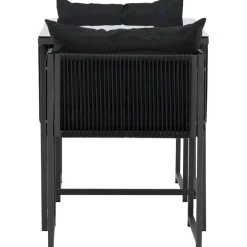 Parvekeryhmä Venture Home Noto, 120x60cm Noto-pöytä + 2 Noto-tuolia, musta