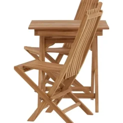 Parvekeryhmä Venture Home, 70x70cm Ghana-taittopöytä + 2 Ghana-taittotuolia