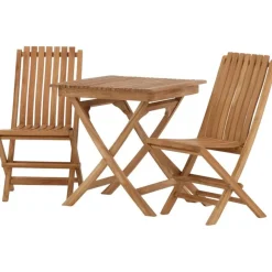 Parvekeryhmä Venture Home, 70x70cm Ghana-taittopöytä + 2 Ghana-taittotuolia